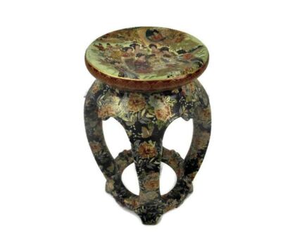 Gorgeous Porcelain Cloisonne Enamel Chinese Table Pedestal Stool Bonsai Stand