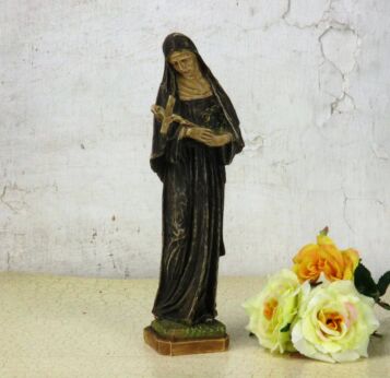 HTF Statue St Rita of Cascia Resin Patroness Impossible Causes Special 11.81"