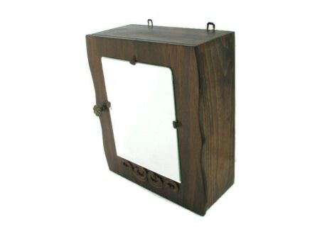 Vintage Kitchen Apothecary Medicine Pharmacy Wall Bathroom Cabinet Beveled Glass Mirror Barn Country Cottage style