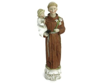 St Anthony Padua of Lisbon Infant Child Porcelain Statue doctor of the Church