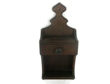 Vintage Hand Carved Wood Comb Box Wall hanging Display Medicine Cabinet