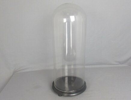 antique Round Hand Blown Glass Dome Globe Steampunk Display 19.68" D 7.59"