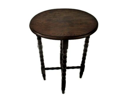 Oval Hand Carved wood Pedestal Table Plant Flower Bonsai Stand Side Table Bobbin legs Edwardian Style Beautiful