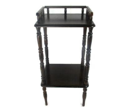 Pedestal Display Side Table Plant Stand Italian Wood Vintage Etagère Display cabinet