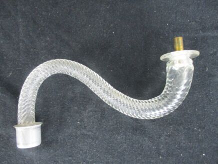 Venetian Murano Spare Part Chandelier Clear Arm Hand Blown Art Glass reclaimed