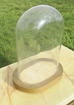 S Vintage Oval Glass Globe Dome Bell Cloche Display Taxidermy Steampunk 6.89"