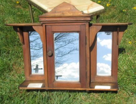 Vintage Wood Medicine Wall Cabinet Kitchen Bathroom Small Apothecary Mirrors