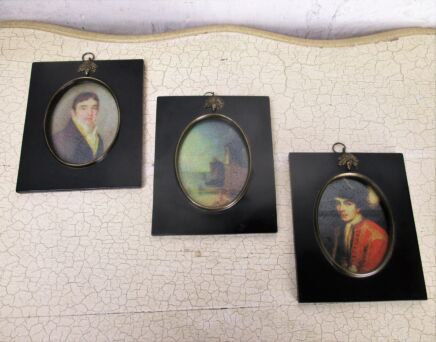 3 pictures frames Miniatures 17th Annual Exhibition Galerie institute Fine Arts