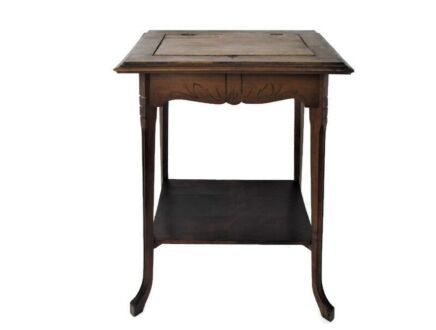 Lovely Art Deco Pedestal Table Plant Flower Stand Side Table Two Tier Quilting Sewing Top