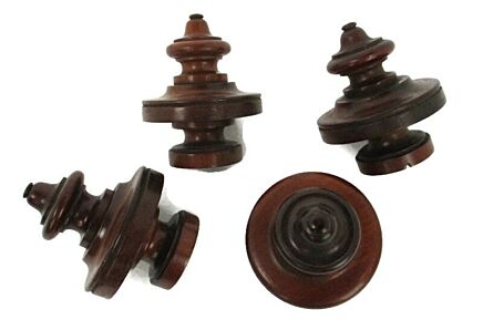 set of 4 Antique Hand Carved Wood Reclaimed Corbels Pillars Architectural Staircase Finial Spindles Staircase Pediment
