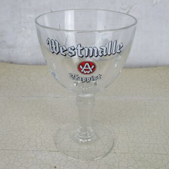 Westmalle Trappist Belgian Ale Stemmed 0.33L Chalice Beer Cut Glass Malle