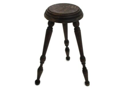 Wooden Tripod Milking Milk Stool Side Display Wine Table Pedestal Plant Bonsai Stand Barn Country Farmhouse Style