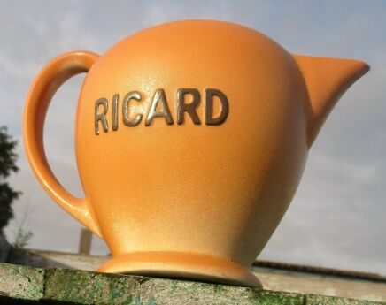 Ricard Jug Ceramic France French Authentic 1 Liter Apero Marked Ceramique