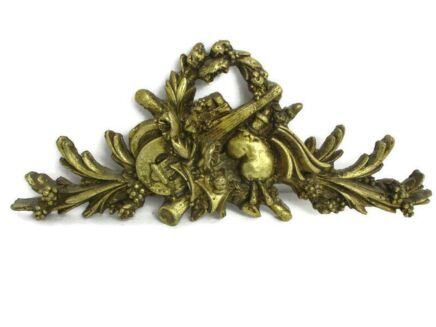 Antique Gorgeous  Extremely Rare Plaster Pediment Ornate Over door Architectural  Reclaimed