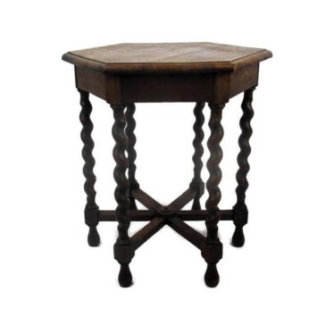 Gorgeous hand Carved Wooden Table Console Barley Twist Coffee Side Table HTF 6 legs