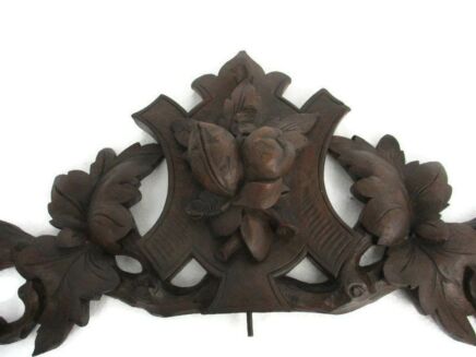 Hand Carved Wood Pediment Ornate Over door Architectural Antique wow Small