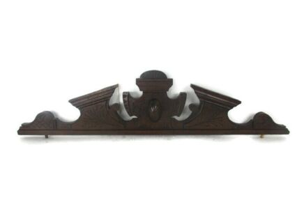 Carved Wood Pediment Over door Medallion Architectural Antique Reclaimed WOW