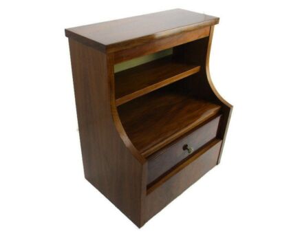 Night stand End table Cabinet Mid Century Modernist Wood Rare Lovely