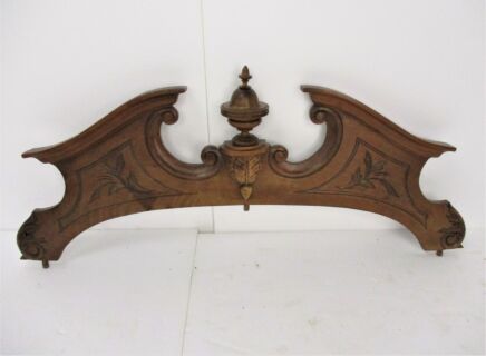 French Gorgeous Hand Carved Wood Pediment Ornate Over door Architectural Spindle