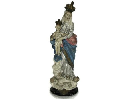 Small Vintage Our Lady of Victories Infant Child Plaster Notre Dame Victoire Assumption 12.99"