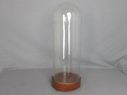 antique Round Hand Blown Glass Dome Globe Steampunk Display 18.89" D 6.77"