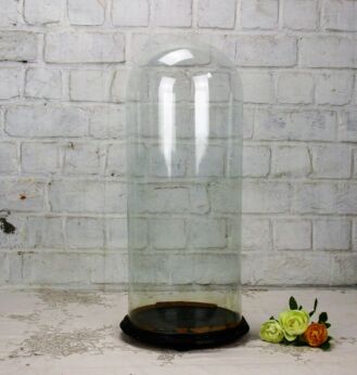 Antique Victorian Round Hand Blown Glass Globe Dome Taxidermy Steampunk 19.68"