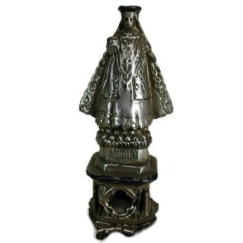 Mini Statue Black Madonna Notre Dame de Hal Lady of Halle Spelter HTF Collector