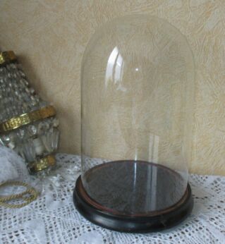 Antique Round Hand Blown Glass Globe Dome Taxidermy Steampunk Display 12.91"