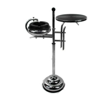 Demeyere Vintage Brass Standing Floor Push Ashtray Bar Table Era panton eames