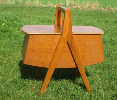 Danish Mid Century Modern Teak Sewing Box Era Eames Lovely