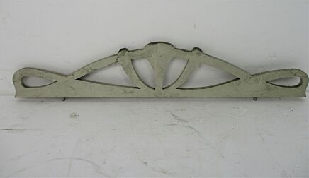 Hand Carved Wood Pediment Ornate Over door Architectural Reclaimed Barn Country Farmhouse Painted white