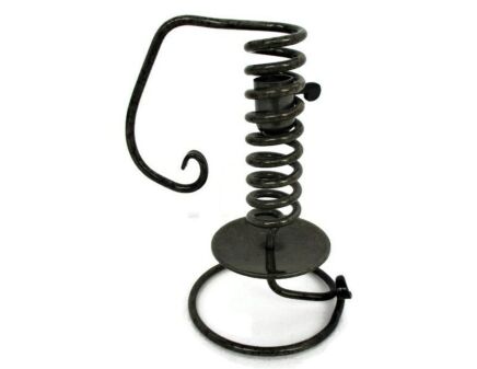 Vintage Adjustable Spiral Wrought iron Candle Holder Stick Funky