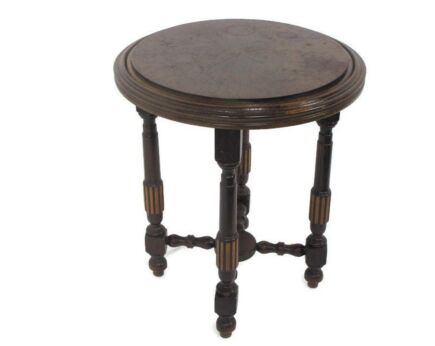 Gorgeous Hand Carved Wooden Side Display Coffee Table Pedestal Plant Stand Two tiered Two toned