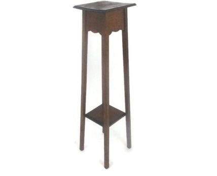 Art Nouveau Pedestal Table Plant Flower Stand Side Table Country Style Two Tier 33.46"