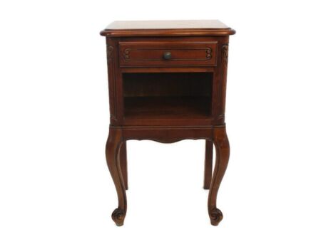 Art Deco Style Hand Carved Wood Side Cabinet Lamp End Table Nightstand hallway Telephone cabinet
