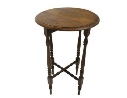 Wooden Side Wine Table Pedestal Plant Bonsai Stand Bobbin Legs Country Farmhouse Barn Style