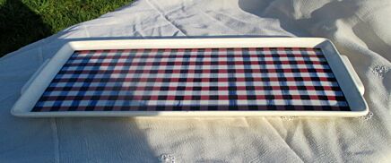 Villeroy & Boch Plate Platter Tray Checkered Marked Sarre Mettlach Sweet