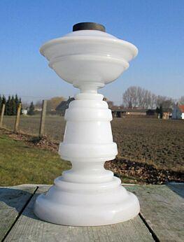 Vintage Authentic Opaline White Oil Lamp Decorative