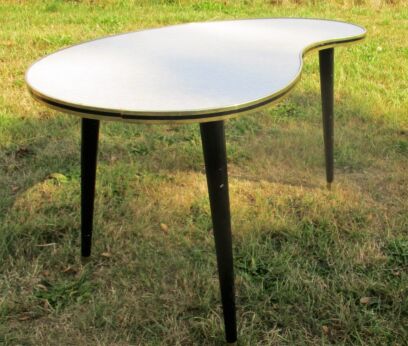ON HOLD Large Retro Coffee Side Table Mid Century Mod Kidney shaped Atomic era Eames