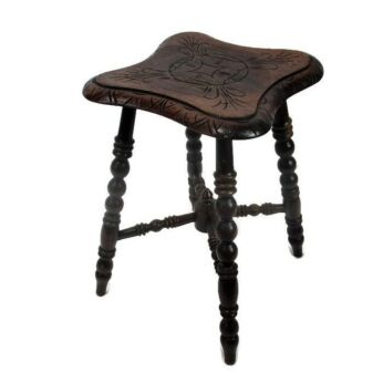 Small Bobbin Legs Hand Carved Wooden Side Display Table Pedestal Plant Stand