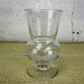 Gordon Highland Scotch Ale Etched Beer Glass Thistle Shaped