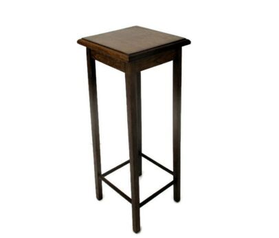 Oak Pedestal Table Plant Flower Bonsai Stand Side Wine Table Marked 27.75"