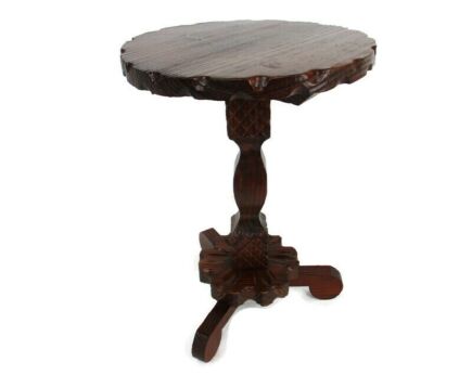Wooden Spanish  Side Display Wine Milking Stool Table Pedestal Plant Bonsai Stand Vintage Barn Country Farmhouse
