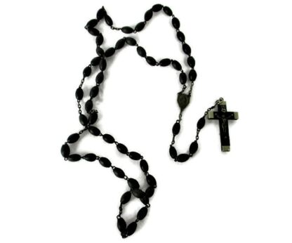 French  Antique  Rosary  Paternoster Wooden Prayer Beads French