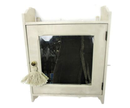 Kitchen Medicine Apothecary Wood Apothecary Bathroom Hanging Cabinet Barn Country Style White