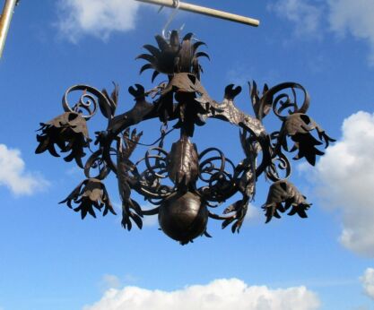 Gorgeous Wrought iron Ornate Flowers Castle Chandelier Impressive