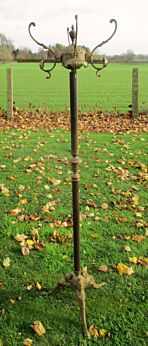 Ornate Antique Coat Hat Rack Hall Tree Stand Floor Brass Mermaids Stunning