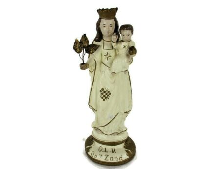 Statue Our Lady of 't zand Roermond  Virgin Mary Infant Jesus Collector HTF Plaster 13.18"