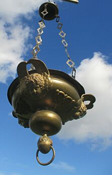 Antique Religious Catholic Church Chandelier Angels" Gods lamp" Brass Gothic