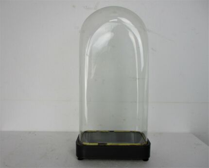 L Antique Victorian Rectangular Square Hand Blown Glass Globe Dome HTF 19.88"